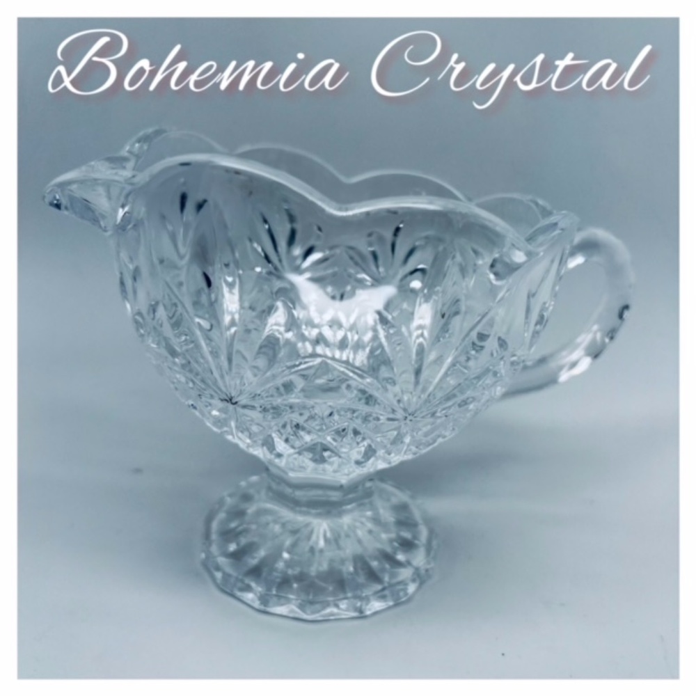 CZECH BOHEMIA CRYSTAL GLASS CREAMER